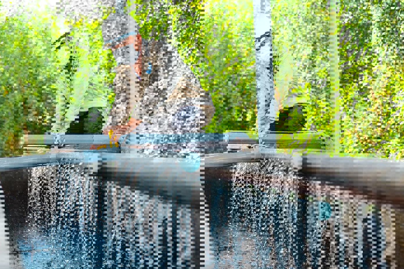 Công trình nước sạch của xã Quảng Châu đã được cải tạo và bổ sung thêm một giếng khoan cùng hệ thống tuyến ống nhánh